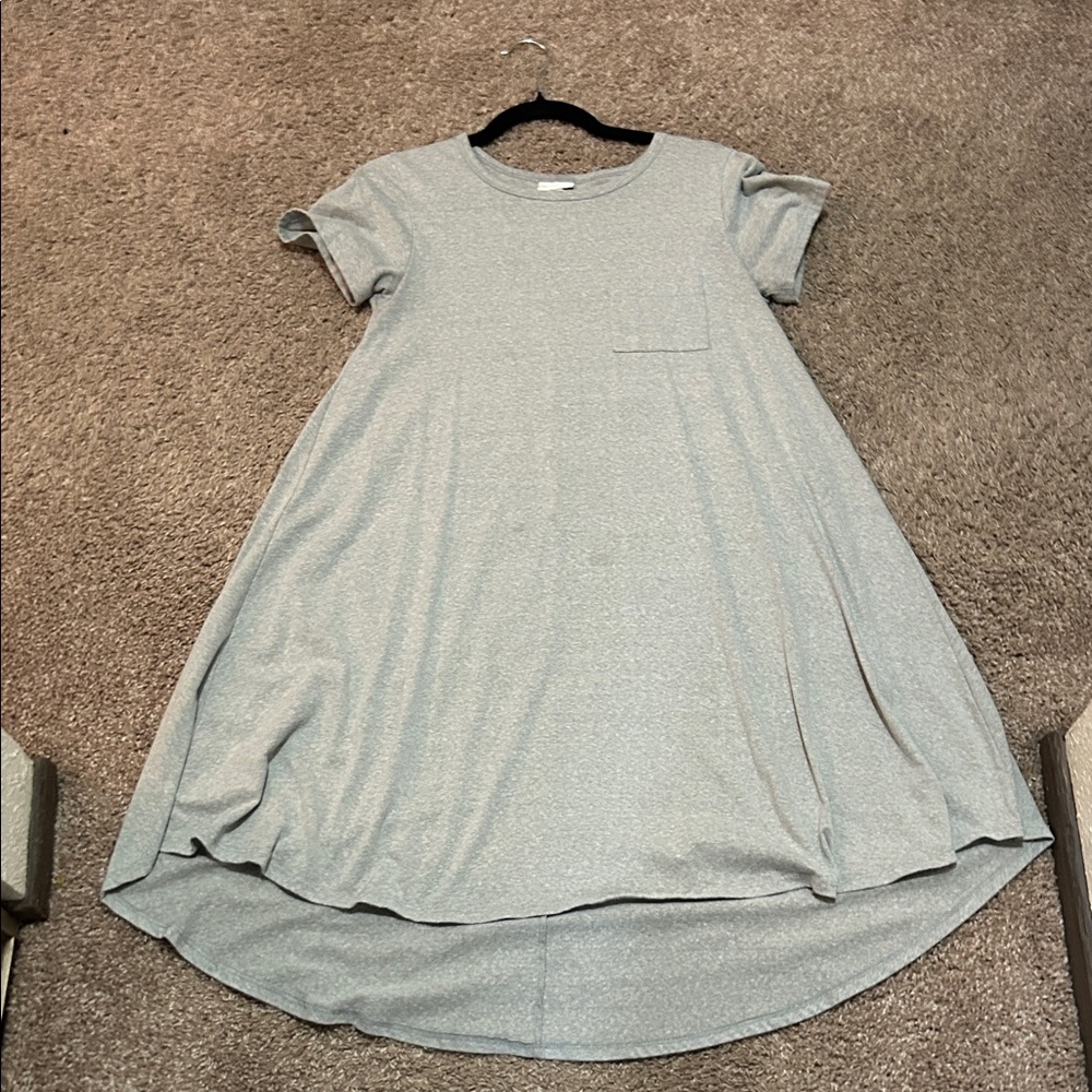 Casual Gray High-Low Dress